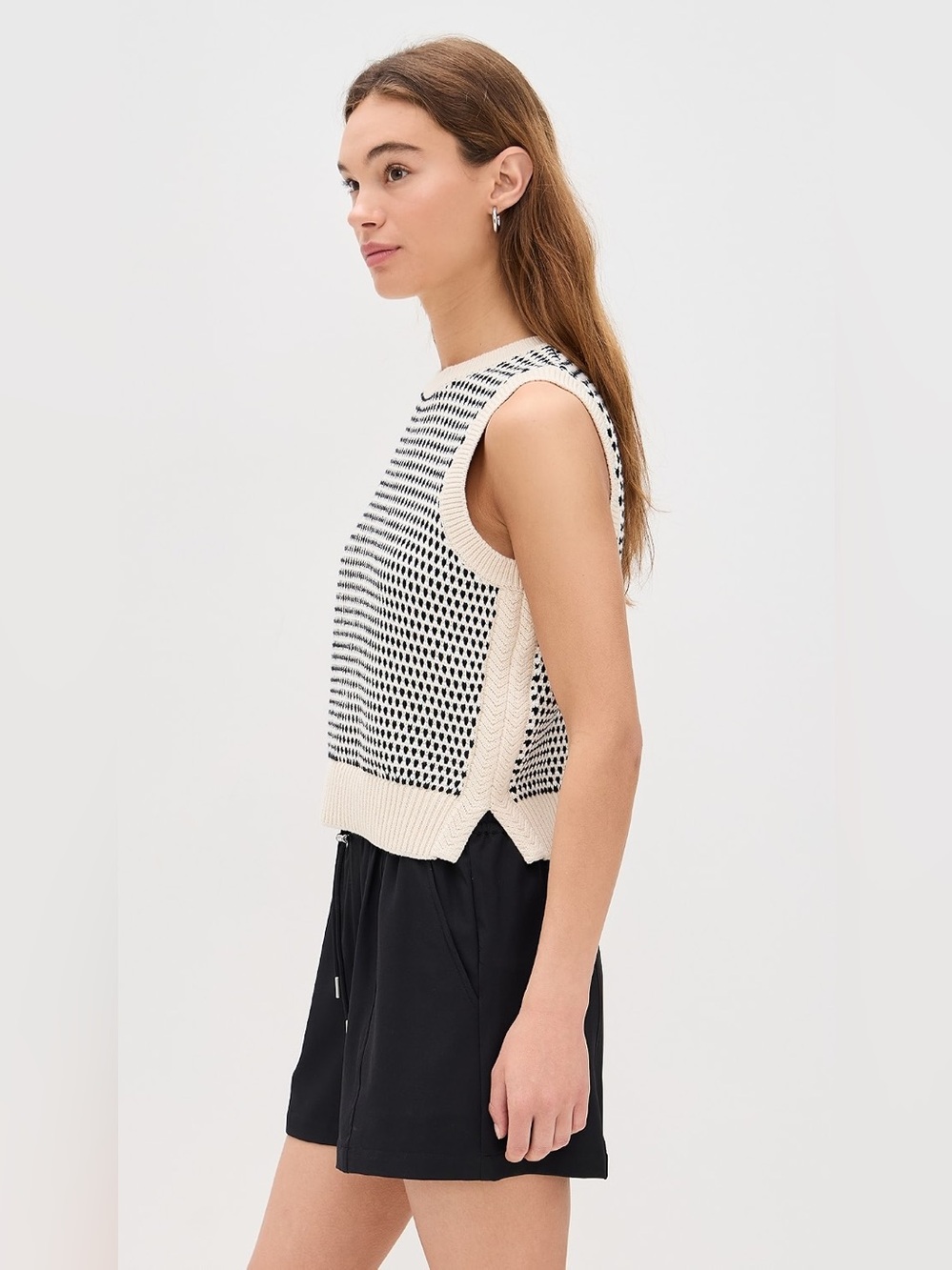 Varley Knowles Textured Knit Vest Birch Multi Stitch | S - Picture 3 of 8